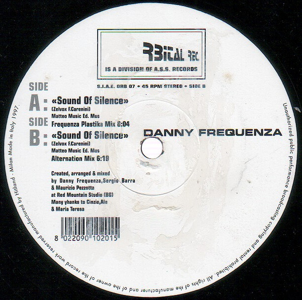 Danny Frequenza - Sound Of Silence | Orbital Rec. (ORB 07) - main
