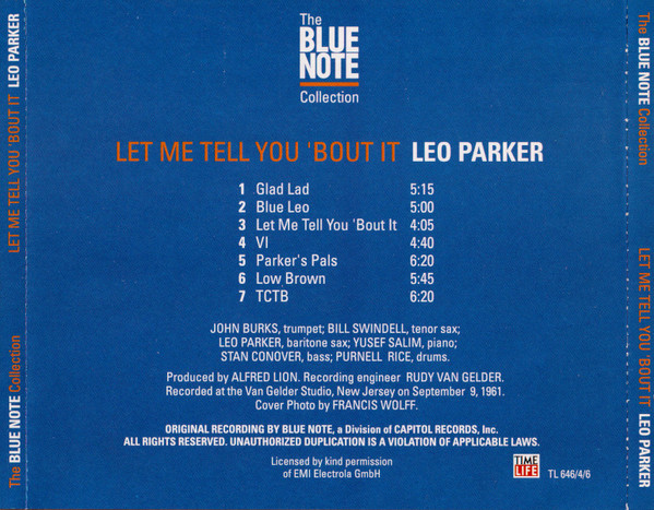 Leo Parker - Let Me Tell You 'Bout It | Blue Note (TOCJ-4087) - 2