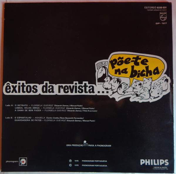 Florbela Queiroz , Anabela Gonçalves Ramos - Êxitos Da Revista «Põe-te Na Bicha» | Philips (6330031) - 2