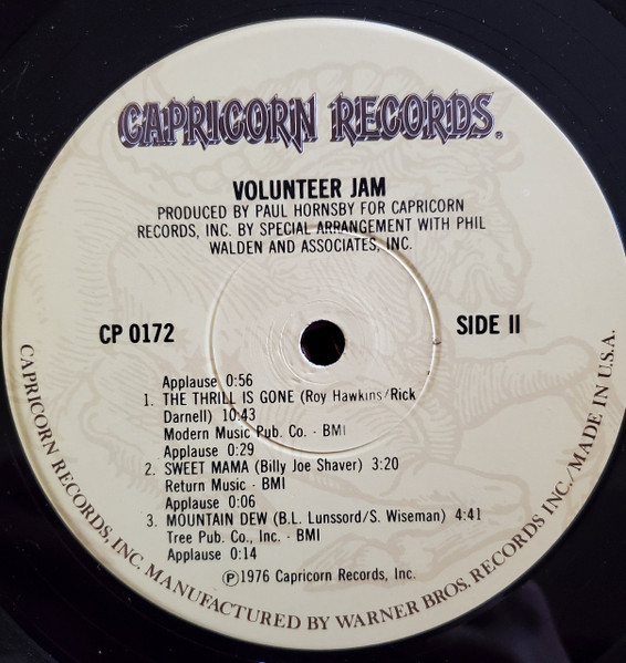 Various - Volunteer Jam | Capricorn Records (CP 0172) - 4 Various - Volunteer Jam | Capricorn Records (CP 0172) - 4