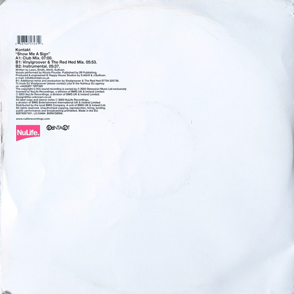 Kontakt - Show Me A Sign | NuLife (82876557431) - 2