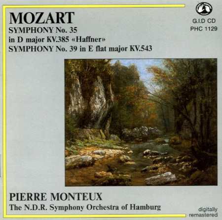 Wolfgang Amadeus Mozart , Pierre Monteux - Symphony N°35 In D Major Kv385 "Haffner" - Symphony N°39 In E Flat Major Kv543 | Guilde Internationale Du Disque (PHC1129) - main