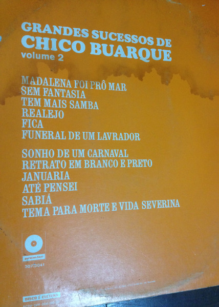 Chico Buarque - Grandes Sucessos de Chico Buarque - Volume 2 | Premier (307.3041) - 2