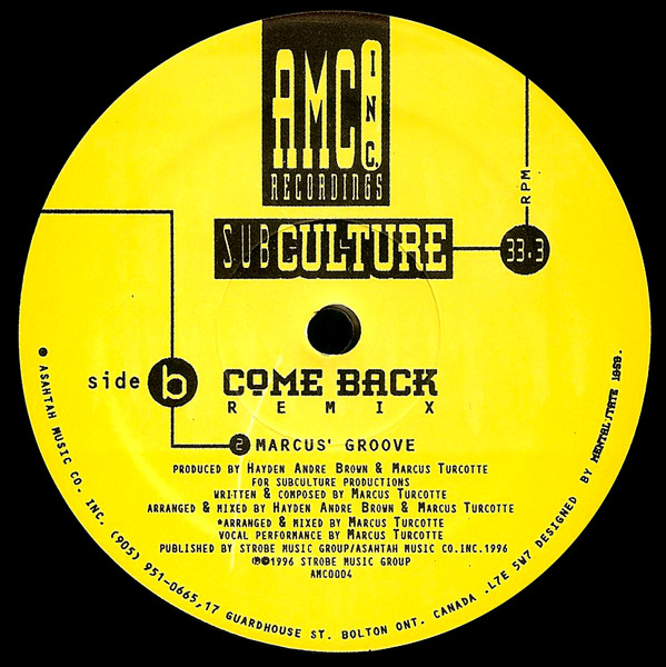 Subculture - Come Back (Remix) | AMC INC. Recordings (AMC-0004) - 2