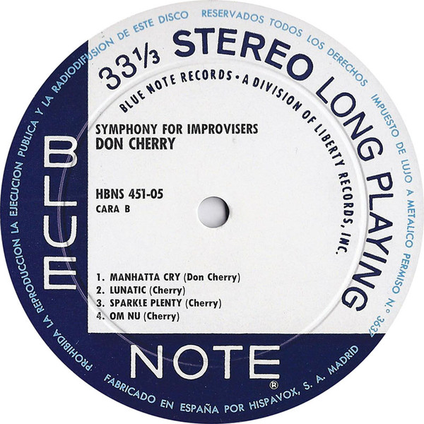 Don Cherry - Symphony For Improvisers | Blue Note (HBNS 451-05) - 4