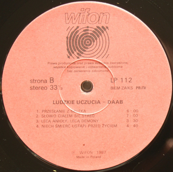Daab - Ludzkie Uczucia | Wifon (LP 112) - 4 Daab - Ludzkie Uczucia | Wifon (LP 112) - 4