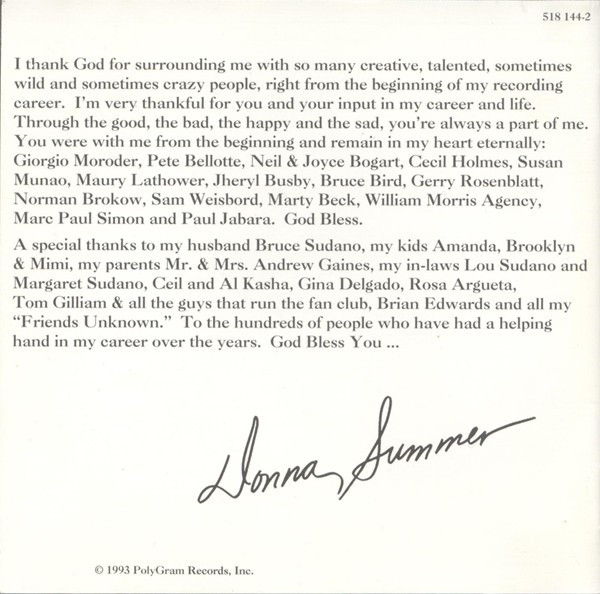 Donna Summer - The Donna Summer Anthology | Casablanca (518 144-2) - 2 Donna Summer - The Donna Summer Anthology | Casablanca (518 144-2) - 2