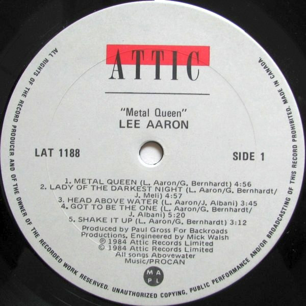 Lee Aaron - Metal Queen [Vinyl] | Attic (LAT 1188) - 3