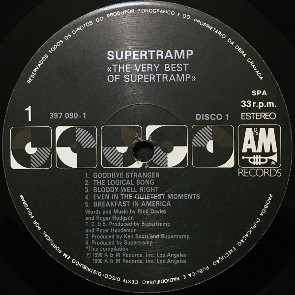 Supertramp - The Very Best Of Supertramp | A&M Records (397 090-1) - 3