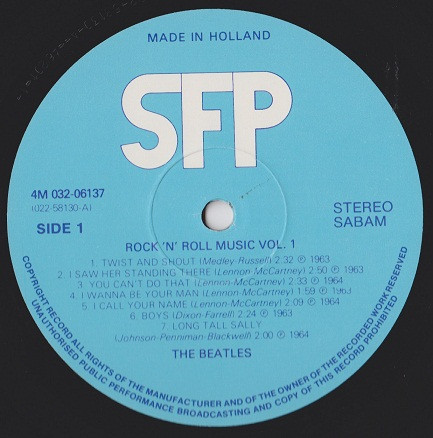The Beatles - Rock 'N' Roll Music, Volume 1 | SFP (4M 032-06137) - 3