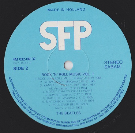 The Beatles - Rock 'N' Roll Music, Volume 1 | SFP (4M 032-06137) - 4