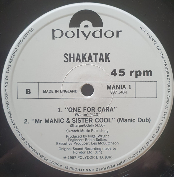Shakatak - Mr. Manic & Sister Cool (Manic Cuts) | Polydor (MANIA 1) - 2