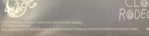 Mon Doux Saigneur - Fleur de l'Âge [Vinyl] | Bravo Musique (BRAVO-011-LP) - 3