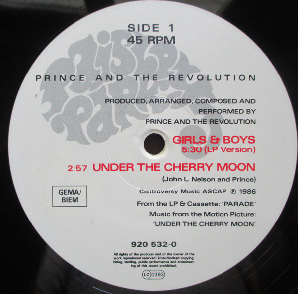 Prince And The Revolution - Girls & Boys | Paisley Park (920 532-0) - 3 Prince And The Revolution - Girls & Boys | Paisley Park (920 532-0) - 3
