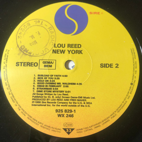 Lou Reed - New York | Sire (925 829-1) - 4