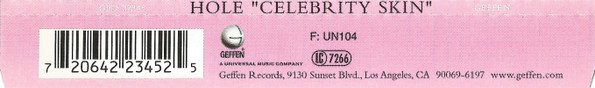 Hole - Celebrity Skin | Geffen Records (GED 22345) - 2 Hole - Celebrity Skin | Geffen Records (GED 22345) - 2
