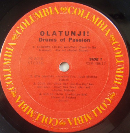 Babatunde Olatunji - Drums Of Passion | Columbia (PC 8210) - 3 Babatunde Olatunji - Drums Of Passion | Columbia (PC 8210) - 3