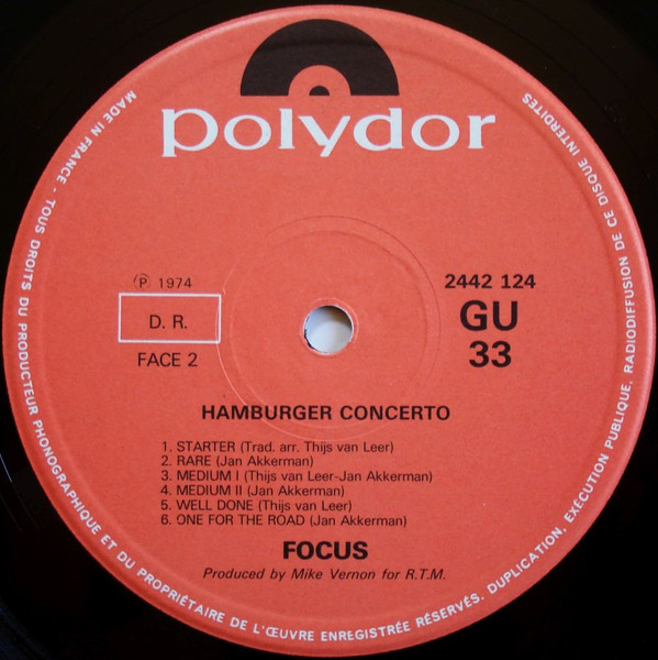 Focus - Hamburger Concerto | Polydor (2442 124) - 2
