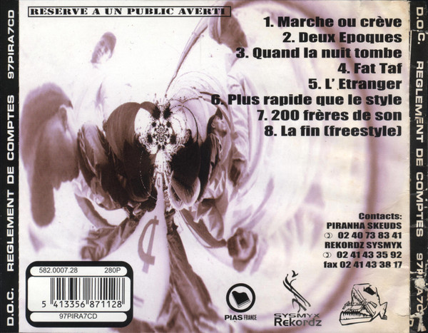 Dimension Ouest Cartel - Reglement De Comptes | Sysmix Recordz (97PIRA7CD) - 2