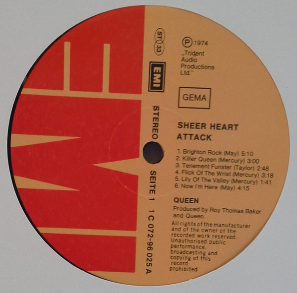 Queen - Sheer Heart Attack | EMI (1 C 072-96 025) - 3 Queen - Sheer Heart Attack | EMI (1 C 072-96 025) - 3