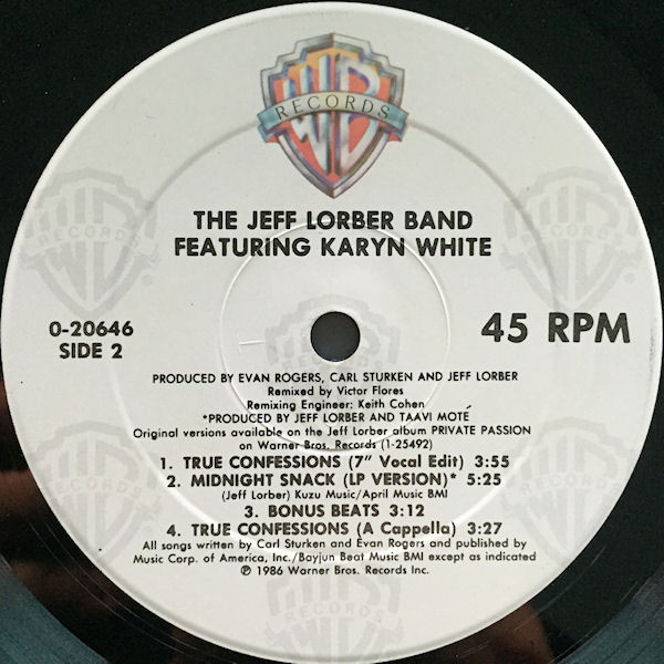 The Jeff Lorber Band Featuring Karyn White - True Confessions | Warner Bros. Records (0-20646) - 4 The Jeff Lorber Band Featuring Karyn White - True Confessions | Warner Bros. Records (0-20646) - 4