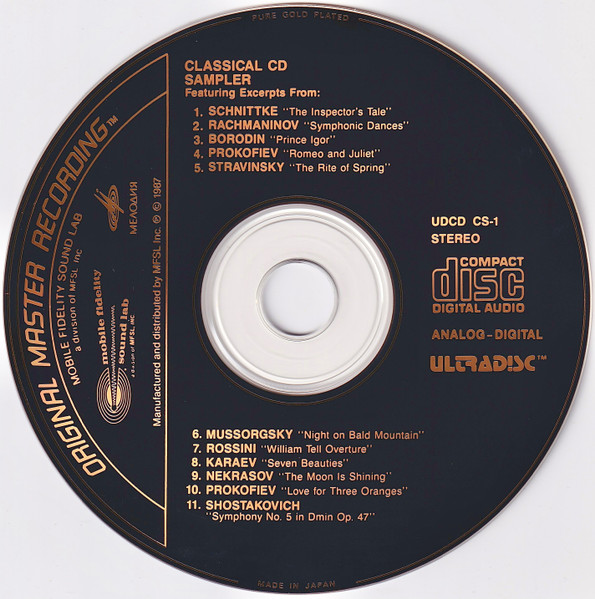 Various - Classical Sampler | Mobile Fidelity Sound Lab (UDCD CS-1) - 3 Various - Classical Sampler | Mobile Fidelity Sound Lab (UDCD CS-1) - 3