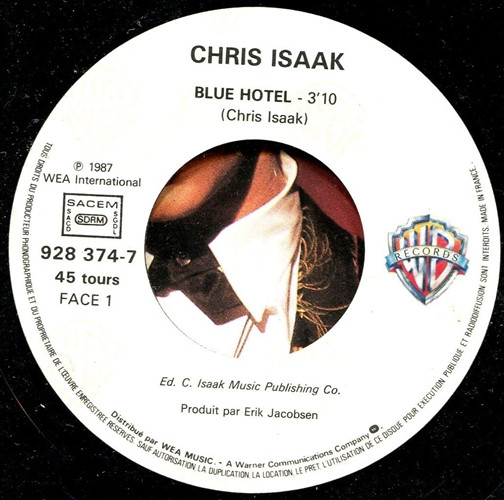 Chris Isaak - Blue Hotel | Warner Bros. Records (928 374-7) - 3