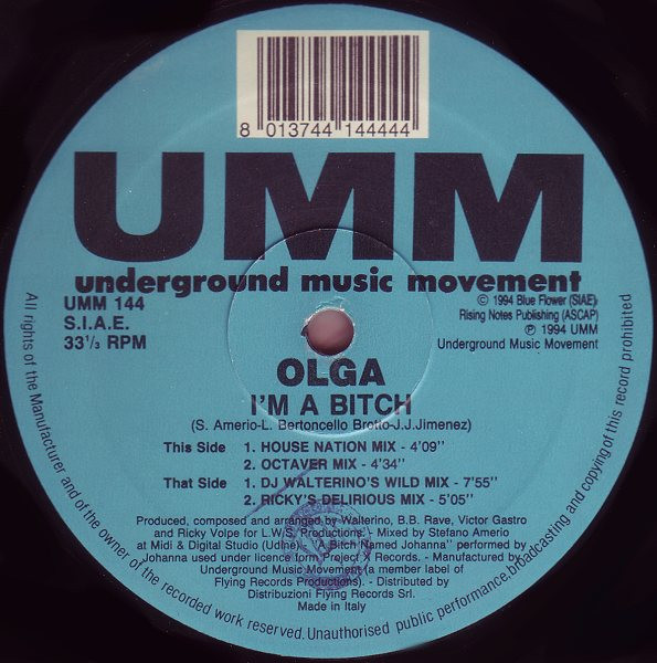 Olga - I'm A Bitch | UMM (UMM 144)