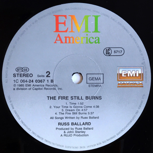 Russ Ballard - The Fire Still Burns | EMI America (1C 064-24 0367 1) - 4 Russ Ballard - The Fire Still Burns | EMI America (1C 064-24 0367 1) - 4