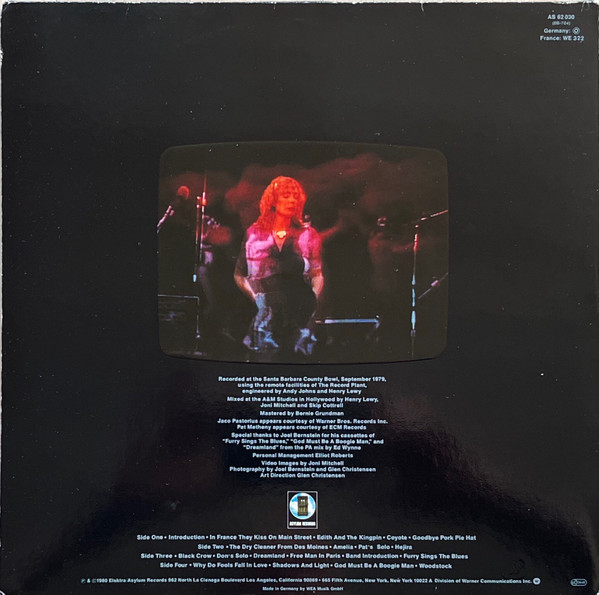 Joni Mitchell - Shadows And Light | Asylum Records (AS 62 030) - 2 Joni Mitchell - Shadows And Light | Asylum Records (AS 62 030) - 2
