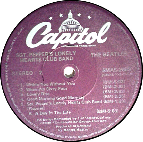 The Beatles - Sgt. Pepper's Lonely Hearts Club Band | Capitol Records (SMAS-2653) - 3 The Beatles - Sgt. Pepper's Lonely Hearts Club Band | Capitol Records (SMAS-2653) - 3