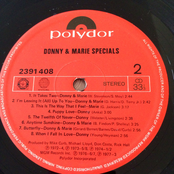 Donny & Marie Osmond - Donny And Marie Special | Polydor (2391 408) - 4 Donny & Marie Osmond - Donny And Marie Special | Polydor (2391 408) - 4