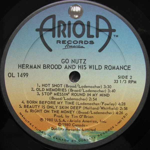 Herman Brood & His Wild Romance - Go Nutz | Ariola Records America (OL 1499) - 4 Herman Brood & His Wild Romance - Go Nutz | Ariola Records America (OL 1499) - 4