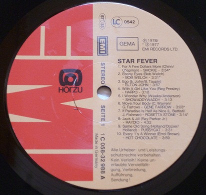 Various - Star Fever | HÖR ZU (1C 058-32 988) - 3