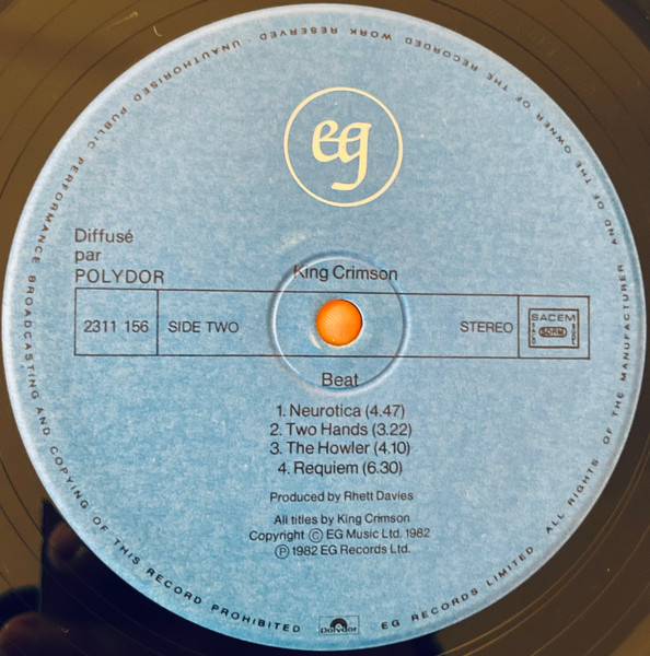 King Crimson - Beat | EG (2311 156) - 4