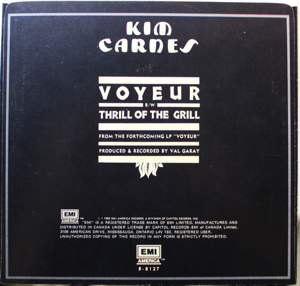 Kim Carnes - Voyeur | EMI America (B-8127) - 2