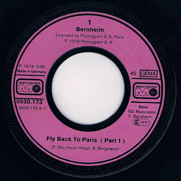 François Bernheim - Back To Paris | Metronome (0030.173) - 2