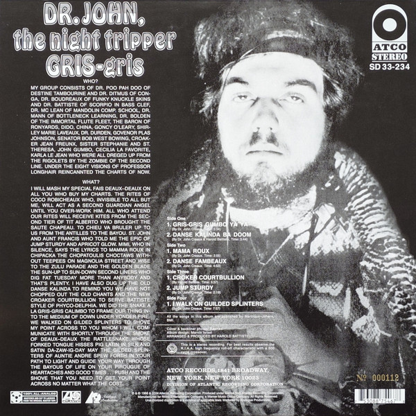 Dr. John , The Night Tripper - Gris-Gris | ATCO Records (SD33-234) - 2