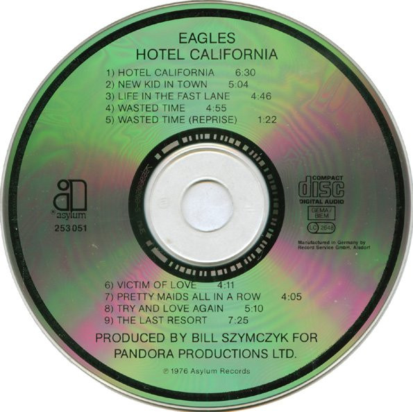 Eagles - Hotel California | Asylum Records (7559-60509-2) - 3 Eagles - Hotel California | Asylum Records (7559-60509-2) - 3