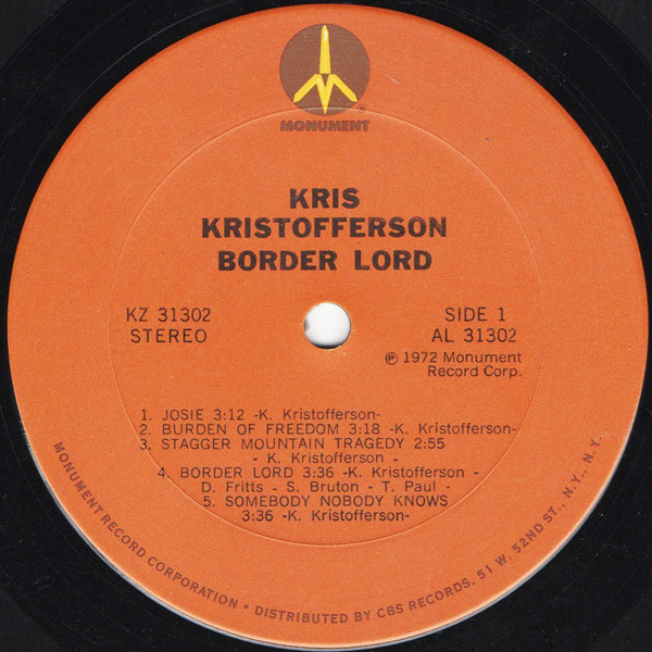 Kris Kristofferson - Border Lord | Monument (KZ 31302) - 3 Kris Kristofferson - Border Lord | Monument (KZ 31302) - 3