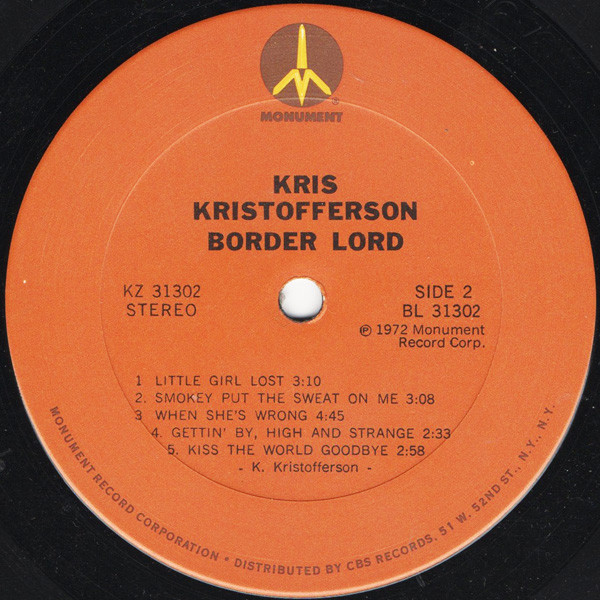 Kris Kristofferson - Border Lord | Monument (KZ 31302) - 4 Kris Kristofferson - Border Lord | Monument (KZ 31302) - 4