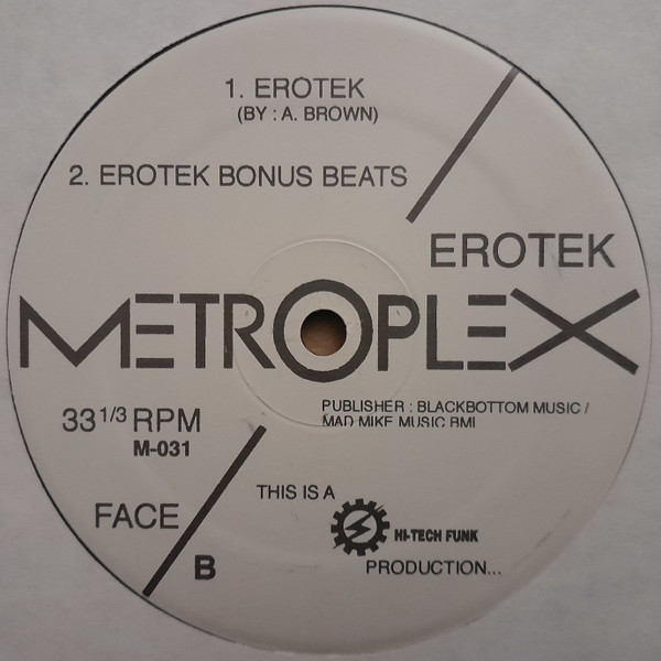 Erotek - I Shall Tek Thee | Metroplex (M-031) - 3