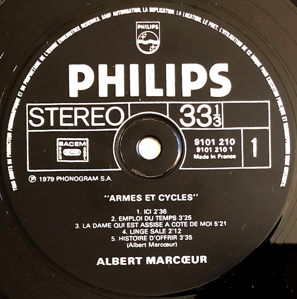 Albert Marcœur - Armes & Cycles | Philips (9101 210) - 3 Albert Marcœur - Armes & Cycles | Philips (9101 210) - 3