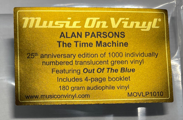 Alan Parsons - The Time Machine (2LP - MOV - Limited 25th Anniversary Numbered Edition - Green Translucent Vinyl) [Vinyl] | Music On Vinyl (MOVLP1010) - 5