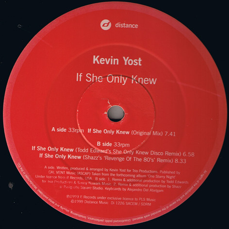 Kevin Yost - If She Only Knew | Distance (Di 1226) - 3 Kevin Yost - If She Only Knew | Distance (Di 1226) - 3