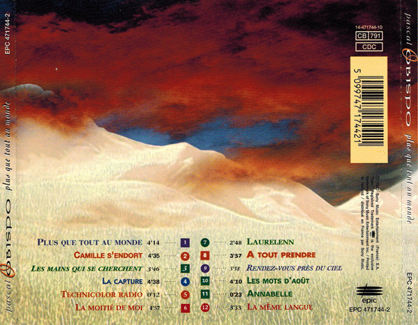 Pascal Obispo - Plus Que Tout Au Monde | Epic (EPC 471744-2) - 2