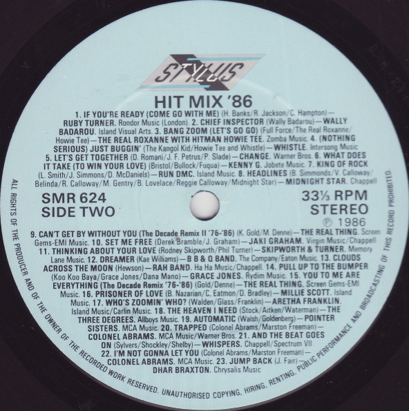 Various - Hit Mix '86 | Stylus Music (SMR 624) - 4 Various - Hit Mix '86 | Stylus Music (SMR 624) - 4