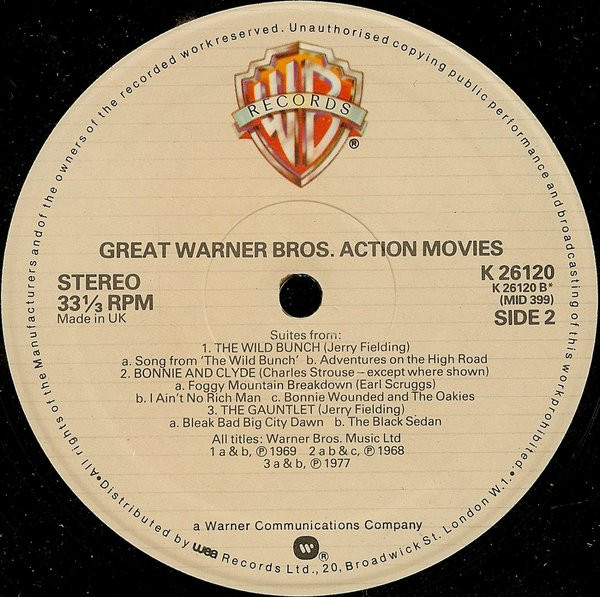 Various - Great Warner Bros. Action Movies | Warner Bros. Records (K 26120) - 3