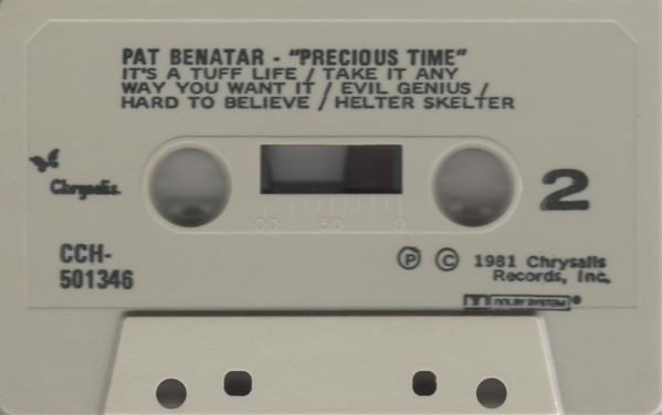 Pat Benatar - Precious Time [Cassette] | Chrysalis (CCH 501346) - 4