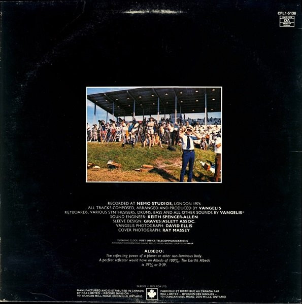 Vangelis - Albedo 0.39 | RCA Victor (CPL1-5136) - 2 Vangelis - Albedo 0.39 | RCA Victor (CPL1-5136) - 2